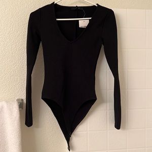 Bodysuit Black Forever 21 long sleeves NWT
